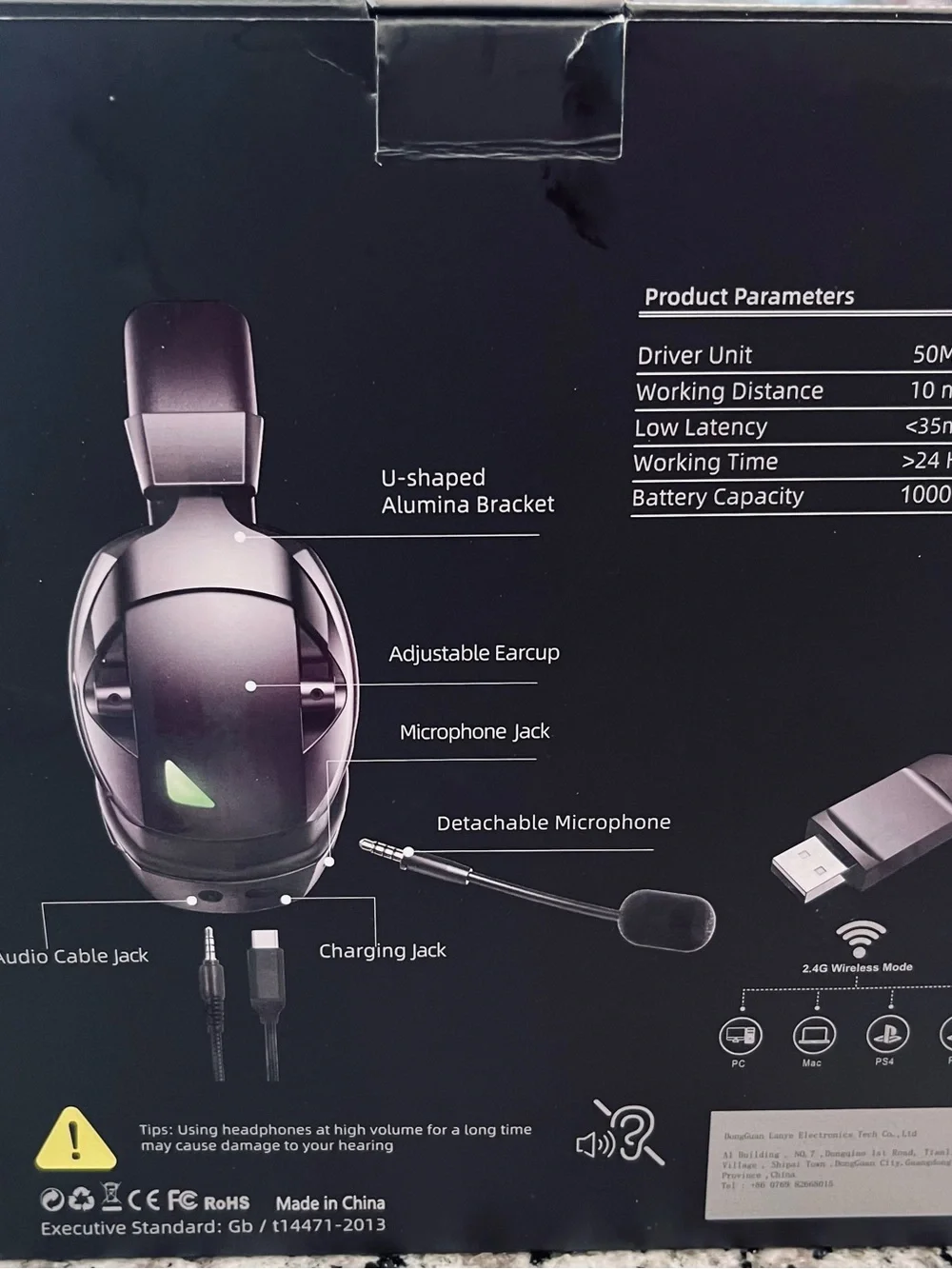 Wireless Gaming Headset - Black